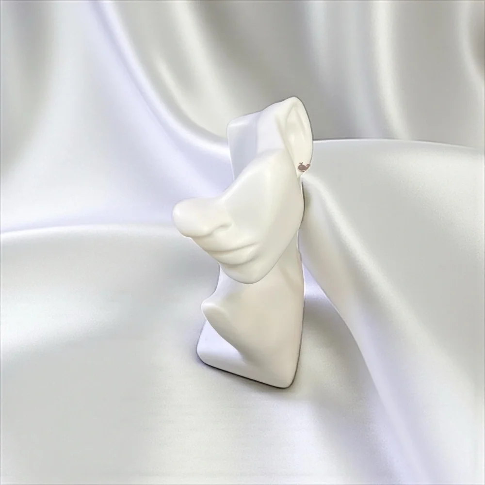 Beautiful Rose Gold Whale Shaped Stud Earrings - NWOT - Picture 6 of 8